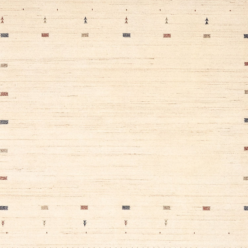 Alfombra Gabbeh - Loribaft Persa cuadrado  - 255 x 255 cm - beige