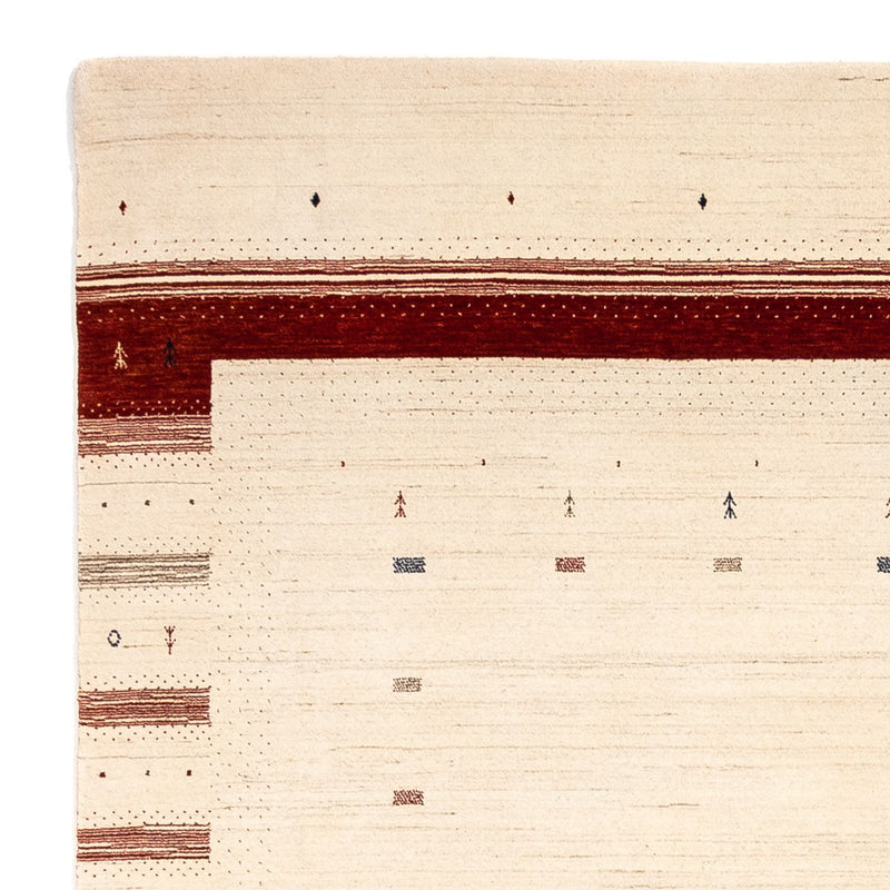 Alfombra Gabbeh - Loribaft Persa cuadrado  - 255 x 255 cm - beige