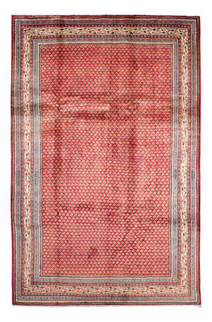 Alfombra persa - Mir - 308 x 211 cm - rojo oscuro