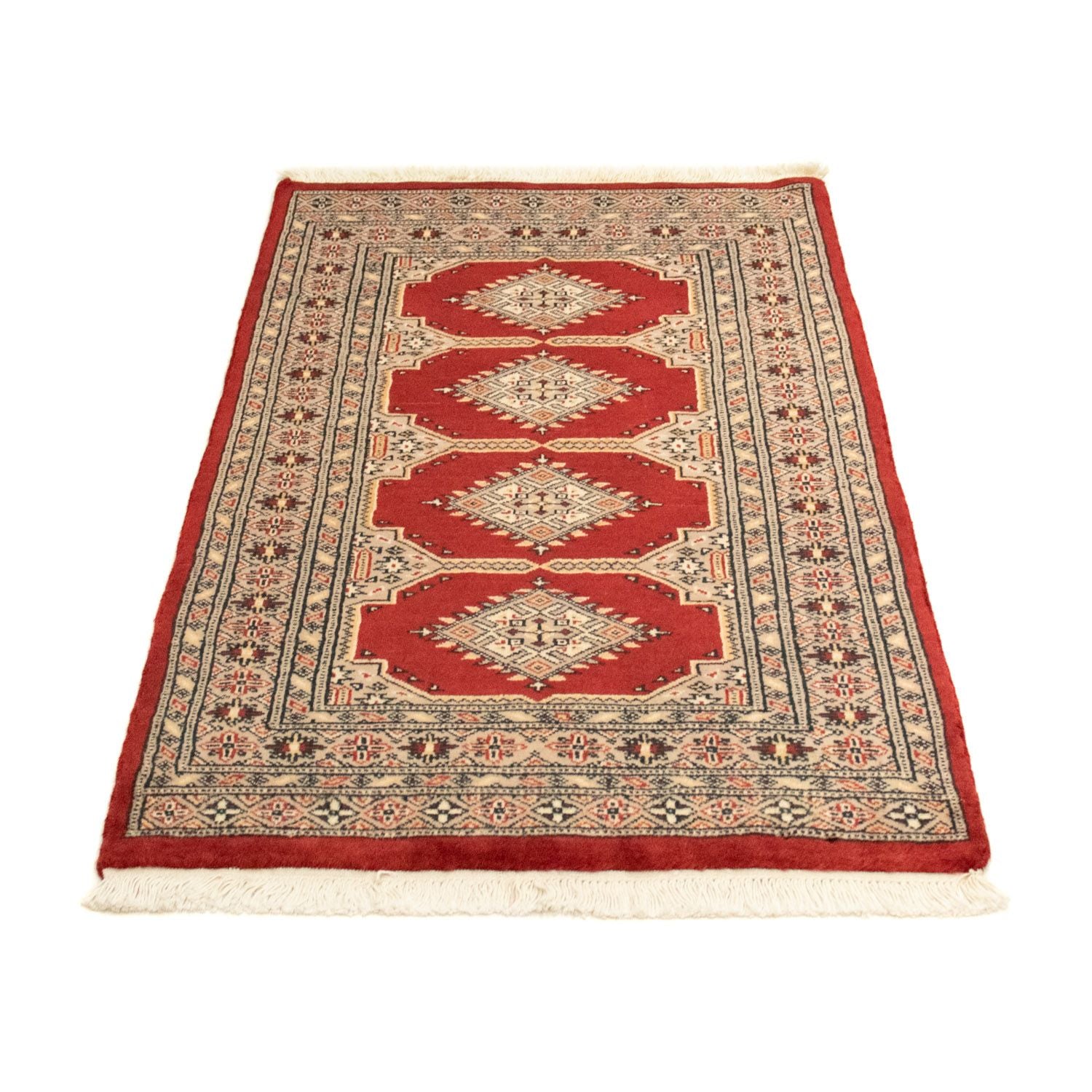 Alfombra afgana - Bukhara - 123 x 78 cm - rojo