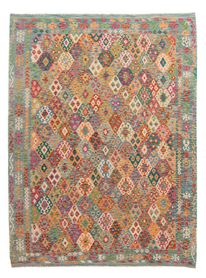 Alfombra Kelim - Splash - 341 x 263 cm - multicolor