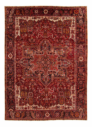 Alfombra persa - Nómada - 368 x 272 cm - rojo oscuro