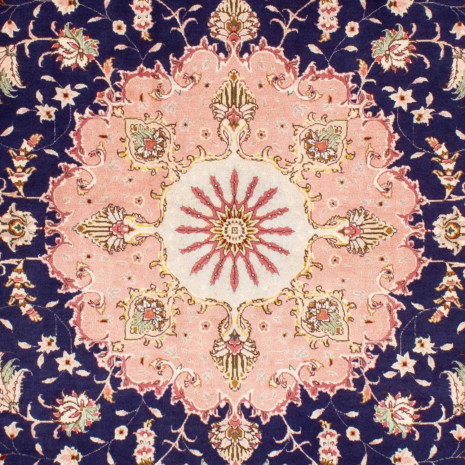 Alfombra Persa - Tabriz - Real - 250 x 163 cm - azul oscuro
