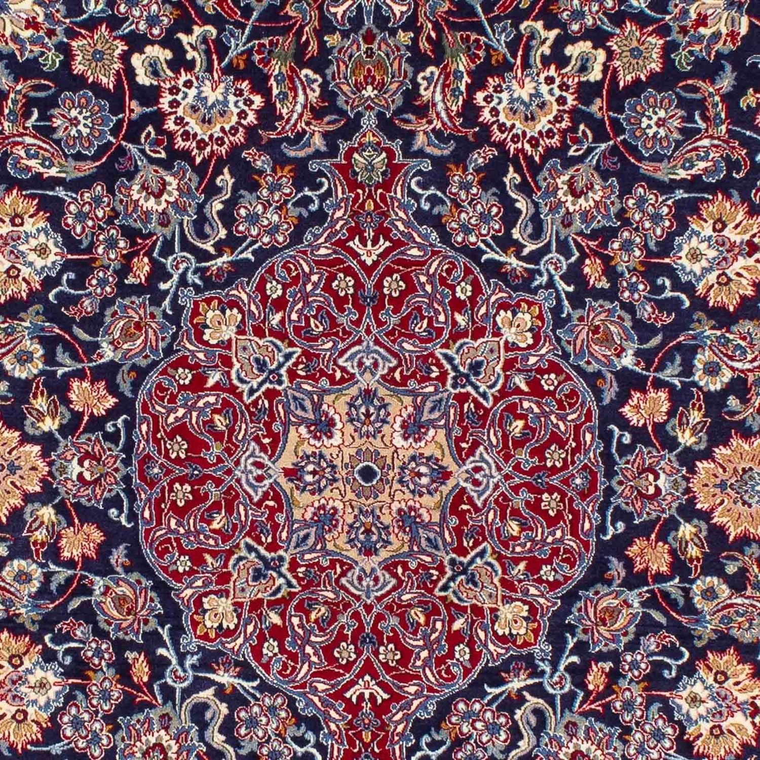 Alfombra Persa - Isfahan - Prima - 238 x 171 cm - azul oscuro