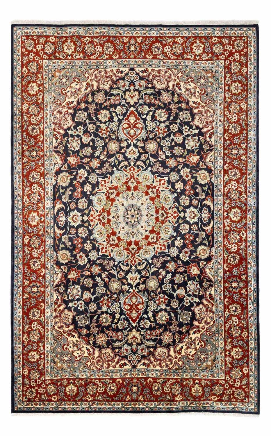 Alfombra persa - Real - 294 x 203 cm - azul oscuro