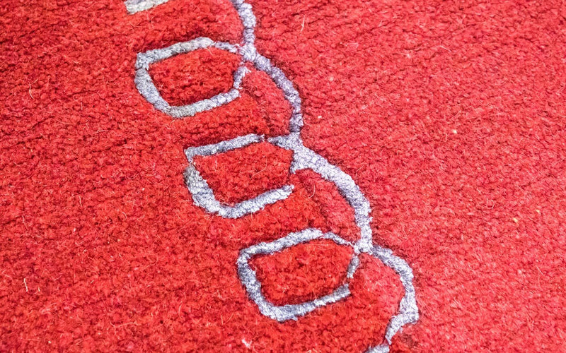 Alfombra de Nepal - 230 x 160 cm - rojo